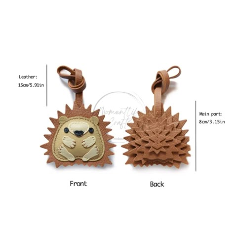 hedgehogs leather key chain lobster clasps | purse charm | handbag charm & keychain | gift for her/him | Handmade car keyfob by MomentLifeCrafts on Etsy Keychain Leather Handmade, Leather Keychain Diy, Leather Charms, Diy Leather Working, Diy Projects To Make And Sell, Diy Keyring, Diy Leather Projects, Leather Key Chain, Leather Craft Projects