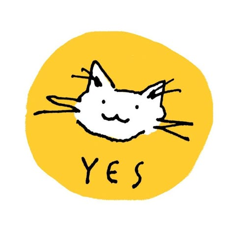 A Drawing, A Cat, Yellow, Art