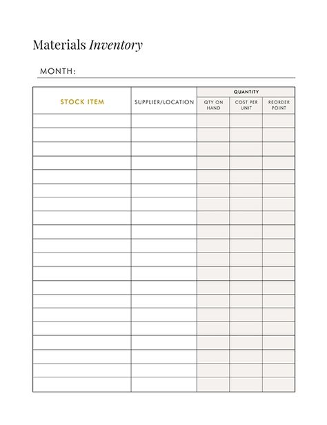 Product Price Worksheet, Salon Inventory Sheet, Product Pricing Worksheet, Salon Inventory, Business Daily Planner, Craft Supplies Inventory, Inventory Management Templates, Business Planner Printables, Work Templates