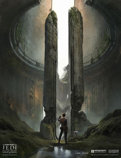 ArtStation - Bogano Vault Entrance, Gabriel Yeganyan Fallen Order Concept Art, Star Wars Fallen Order, Game Star, Star Wars Jedi Fallen Order, Jedi Fallen Order, Star Wars Planets, Star Wars Canon, Star Wars Background, Star Wars Games