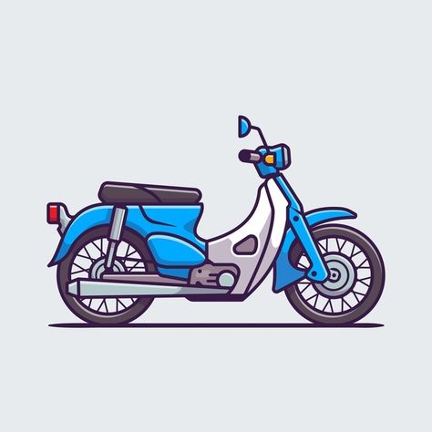 Classic motorcycle cartoon icon illust... | Premium Vector #Freepik #vector #vintage #man #sports #cartoon Simply Doodle, Motorbike Drawing, Motorbike Illustration, Sd Logo, Samurai Concept, Pictogram Design, Retro Style Posters, Motorcycle Drawing, Motorcycle Illustration