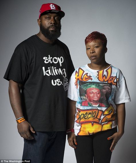 Submission: Members of Brown's family, including his father Michael Brown Senior, left, and Lesley McSpadden, right, have written a report on the event for a UN torture committee Moorish Science, Michael Brown, Couple Pose, Open Letter, Geneva, Couple Posing, Black Lives, Black Lives Matter, Memoirs