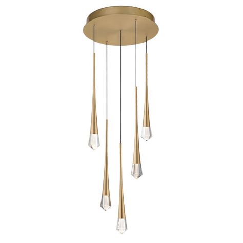 ET2 Online Grand Entryway, Et2 Lighting, Multi Light Pendant, Public Spaces, Modern Pendant Light, Hanging Lanterns, Everly Quinn, Metal Pendant, Faceted Crystal