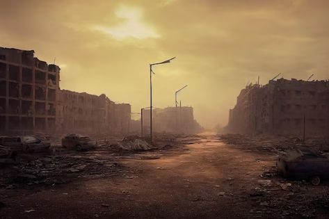 Page 11 | Wasteland Background Images - Free Download on Freepik Destroyed City Background, Wasteland Background, Destroyed City, Ruined City, Background Images Free Download, City Background, Psd Icon, City Landscape, Post Apocalyptic