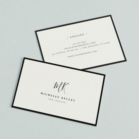 Frame Highlights, Zazzle Business Cards, Stationery Business Card, Chic Business Card, Stationery Business, Serif Typography, Monogram Business, Business Fonts, Stylish Business Cards