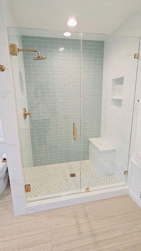 Makeover Kamar Mandi, Arizona Tile, Master Bath Shower, Full Bathroom Remodel, Shower Walls, Bathroom Redesign, Master Bath Remodel, Shower Pan, Bathroom Remodel Designs