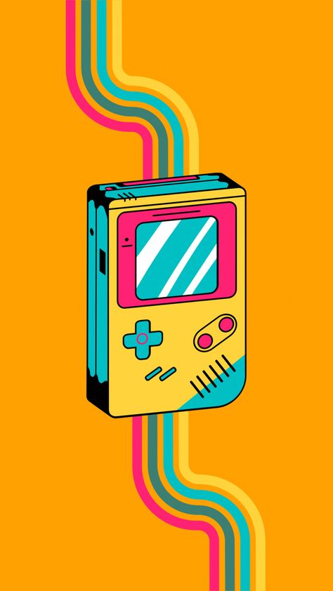 Colorful phone background of retro gameboy Nintendo Games Aesthetic, Sg Logo, Retro Games Wallpaper, Games Wallpaper, Games Aesthetic, Iphone Pictures, Palm Springs California, Retro Games, Retro Arcade