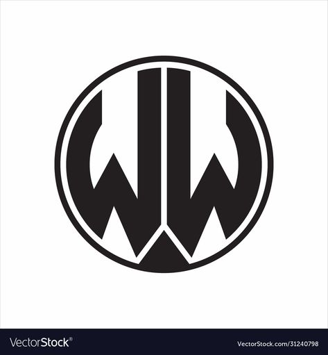 Ww Logo Design, Ww Monogram, Tw Monogram, Ww Logo, Ribbon Style, Circle Logos, Volkswagen Logo, Buick Logo, Monogram Logo