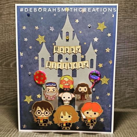 Harry Potter Cards Handmade, Harry Potter Birthday Cards, Harry Potter Cards, Harry Potter Castle, Cumpleaños Harry Potter, Harry Porter, Birthday Card Drawing, Project Work, Birthday Kids