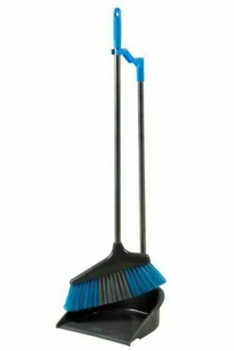 Back Strain, Broom And Dustpan, Dust Pan, Diy Household, Hard Floor, Carpet Flooring, Grey Blue, Long Handles, Good Grips