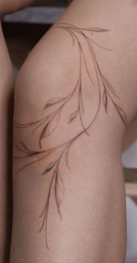 Wispy Flower Tattoo, Brown Ink Tattoo, Brown Tattoos, Single Tattoo, Brown Tattoo Ink, Brown Tattoo, Spine Tattoo Ideas, Browning Tattoo, Boho Mom