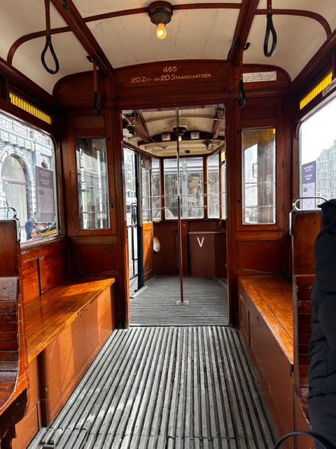 Tram Interior, Double Decker Train, Train Home, Art Deco Car, Vintage Trains, Santa Express, Photoshoot Studio, Old Dutch, Old Train