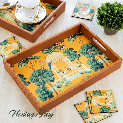 ‼️ Anniversary Sale - Flat 20% off ‼️ Serve in style with these elegant trays, showcasing the rich heritage of Indian artistry. Each piece tells a story of tradition and craftsmanship, adding a unique touch to your dining experience. 🍽️🍷 Order online via link in our bio🔗 ... #amazonfinds #serveware #servingtrays #serve #homedecor #birchandco #birch #panindiashipping Mdf Tray, Christmas Veggie Tray, Elegant Tray, Coffee Tray, Big Coffee, Paint Nite, Wooden Serving Trays, Royal Garden, Creative Idea