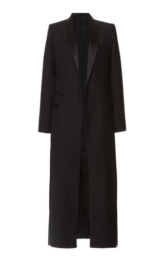 Elie Saab Trunkshow | Moda Operandi Oversized Blazers, Tuxedo Coat, Kaftan Designs, Long Black Coat, Black Blouse Long Sleeve, Abaya Designs, Blazer Designs, Embroidery Designs Fashion, Abayas Fashion