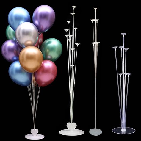 Balloon Decorations Stand, Balloons Stand Decorations, Ballon Stands Diy, Ballon Stand Ideas, Balloon Stand Ideas, Diy Balloon Stand, Baby Shower Games Hilarious, Balloon Accessories, Balloon Stand