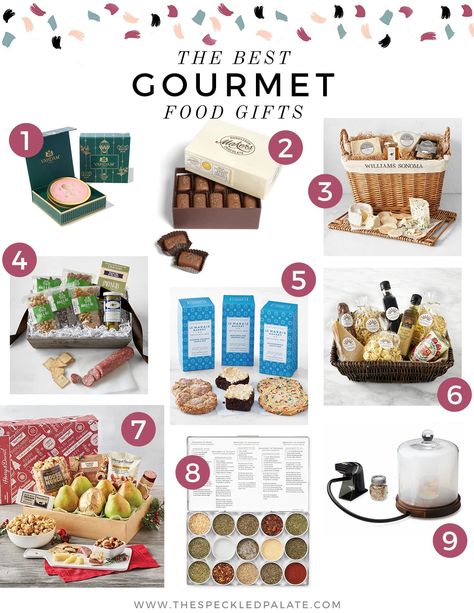 If you're searching for gourmet food gifts for someone you love, a coworker or a friend, you're at the right place. Here are some of our favorite food gifts for your loved one with a gourmet palate. #giftguide #speckledpalate Food Gifts Ideas, Chocolate Rugelach, Best Food Gifts, Food Subscription Box, Chocolate Whoopie Pies, Walnut Brownies, Fruit Basket Gift, Levain Bakery, Mini Bundt