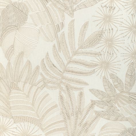 Marajo - Ivory | Kravet Cord Embroidery, Tactile Design, Ivory Fabric, Botanical Design, Fabric Collection, Interior Designer, Wall Coverings, Textiles, Yard