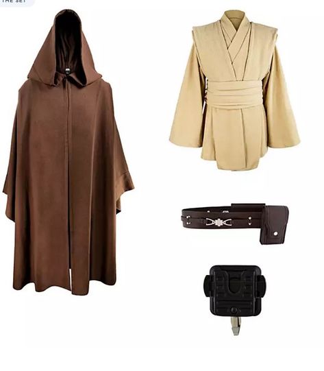 Star Wars Jedi Robes, Obi Wan Cosplay, Jedi Tunic, Jedi Robes, Decoracion Star Wars, Starwars Cosplay, Jedi Padawan, Jedi Outfit, Star Wars Halloween Costumes