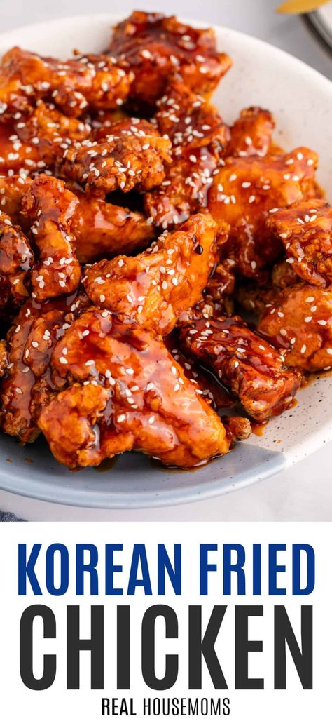 Korean Bbq Fried Chicken, Korean Style Chicken, Korean Fried Chicken Sauce, Korean Popcorn Chicken, Asian Fried Chicken, Fried Chicken Sauce, Fried Chicken Seasoning, Korean Fried Chicken Wings, Spicy Korean Chicken