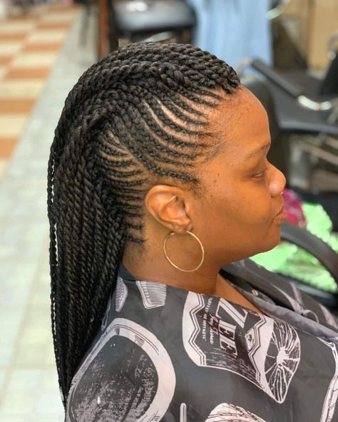 15 Most Stunning Mohawk Braids for Black Women Braided Mowhak Hairstyle For Black Women, Mohawk Cornrows For Black Women, Black Hair Mohawk Braid Styles, Mohawk Braid Hairstyles For Black Women, Mohawk Hairstyles For Black Women Braids, Natural Mohawk Styles For Black Women, Cornrow Mohawk Hairstyles, Mohawk Braids For Black Women, Mohawk Cornrow Hairstyles