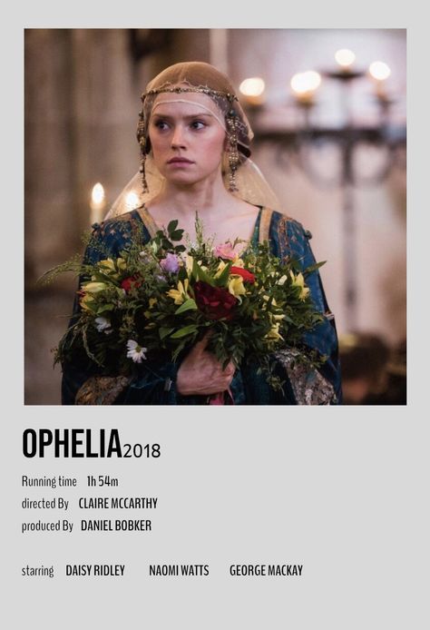 Aiyyaa Movie, Ophelia Poster, Ophelia Movie, Lolïta Movie, Ophelia Album Cover, Ophelia Movie Poster, George Mackay, Daisy Ridley, Naomi Watts