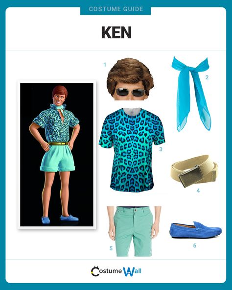 The best costume guide for dressing up like Ken, the Mattel fashion doll and Barbie's love interest that is in Disney Pixar's Toy Story. Toy Story Ken And Barbie Costume, Ken Themed Outfits, Ken Barbie Costume, Ken And Barbie Costume, Ken Doll Costume, Ken Outfit Ideas, Barbie Ken Costume, Toy Story Barbie, Ken Costume