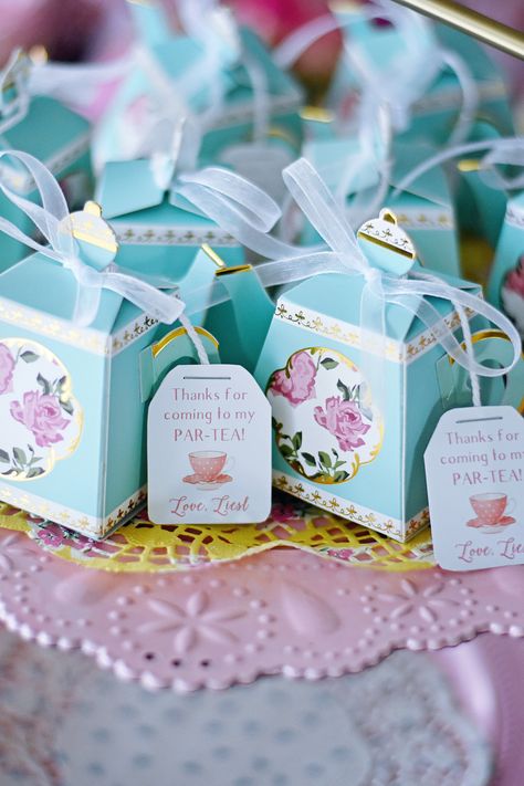 Personalized Tea Bag Thank You Tags Elegant Party Themes, Par Tea, Fiesta Shower, Digital Sign, Bridal Tea Party, Tea Party Favors, Girls Tea Party, Baby Shower Tea, Tea Party Theme