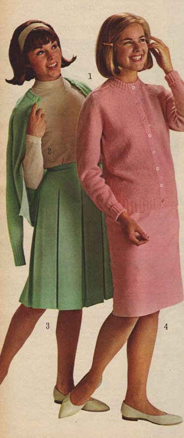 Hipstitch Skirt from a 1964 catalog. #1960s #fashion #vintage #dresses #skirts 1960s Skirt Outfits, 1962 Womens Fashion, 1966 Womens Fashion, 1960s Mini Skirt Outfit, 1961 Womens Fashion, 1960s Fashion Mini Skirt, 1964 Fashion, Early 60s Fashion, 1960s Fashion Women