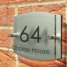 Displaypro House Number Sign Plaque Thick Glass Effect Acrylic: Amazon.co.uk: DIY & Tools Name Plates For Home Modern, Directory Signs, House Number Plates, Door Signage, Door Number Plaques, Name Plates For Home, Custom Bar Signs, Name Plate Design, House Number Plaque