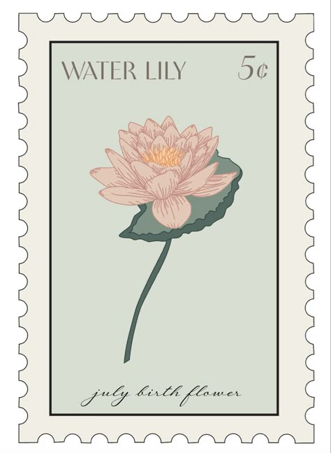 Water Lilies Tattoo, Lilypad Tattoo, July Water Lily, Water Lily Drawing, Delphinium Bouquet, Lily Sticker, Water Lily Tattoo, July Flower, Tattoos To Draw