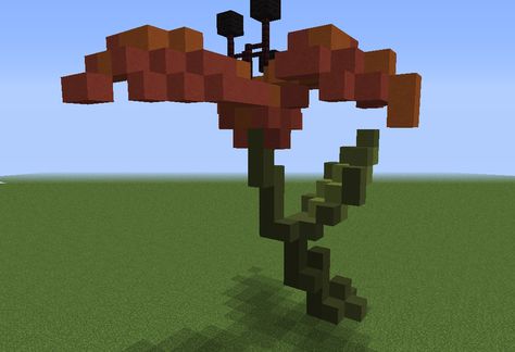 Minecraft - Kwiaty Giant Flower Minecraft, Minecraft Giant Flowers, Minecraft Flower Build, Minecraft Plants, Garden Minecraft, Minecraft Tree, Minecraft W, Minecraft Building Guide, Minecraft Garden