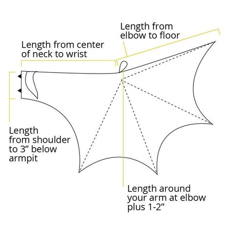 Bat Wing Cape Diy, Bat Wing Pattern, Demon Wings Diy, Bat Wings Diy, Tempest Costumes, Articulating Wings, Bat Cosplay, Bat Wings Costume, Bat Dress