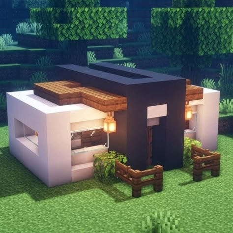 1,857 Likes, 11 Comments - @minecraft.architects on Instagram: “Cool mini modern house. This house is quite small and reasonably basic, however it has all the…” Modern Small Minecraft House, Minecraft Easy Modern Houses, Minecraft Simple Modern House, Minecraft Mini Modern House, Minecraft Modern Wooden House, Mini Modern House, Modern House Minecraft, Modern Minecraft Houses, Case Minecraft