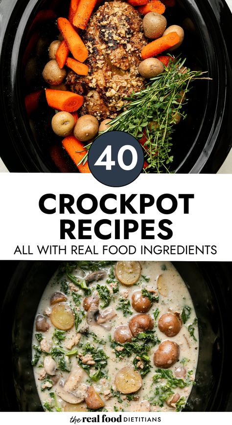 If there is one kitchen appliance that needs to live in every kitchen, it has to be the crock pot. We love to pull out our crock pots, armed with our arsenal of healthy crock pot recipes to add comfort, nutrition, and simplicity to our days. Not only are easy crockpot recipes lifesaver for delicious meals, but the aromas and slow-cooked flavor they conjure bring everyone to the table. Healthy Crop Pot Recipes Clean Eating, Healthy Comfort Crockpot Meals, Crockpot Multi Cooker Recipes, Classic Crockpot Recipes, Healthy Crock Pot Meals Beef, Whole Foods Crockpot Recipes, 7 Qt Crockpot Recipes, Non Soup Crockpot Meals, Dash Crockpot Recipes