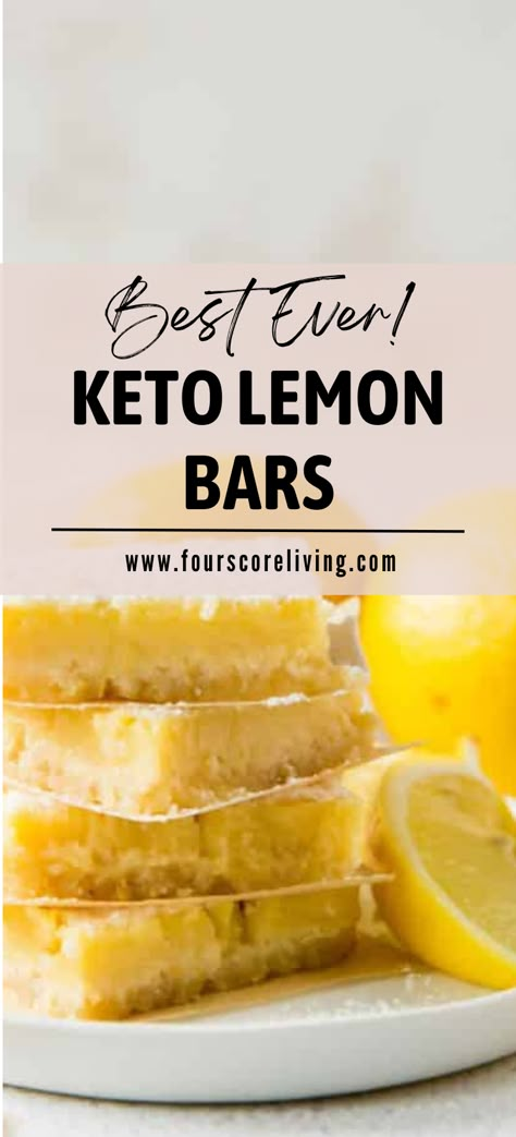 Keto Lemon Recipes Low Carb, Keto Lemon Bars Almond Flour, Keto Lemon Squares, Keto Lemon Pie With Pecan Crust, Keto Lemon Bread Recipes, Keto Lemon Desserts Easy, Keto Lemon Dessert Recipes, 3 Ingredient Keto Dessert, Keto Lemon Cheesecake Bars