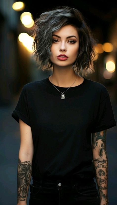 Emo Hairstyles, Edgy Short Haircuts, Rocker Hair, Fresh Starts, Edgy Haircuts, Hairstyles For Girls, Emo Hair, Trendy Short Hair, Edgy Hair