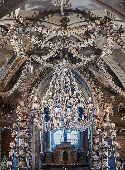 Sedlec Ossuary, Scenery Photography, Bone Art, Eastern Orthodox, Landscape Scenery, Gothic Architecture, Memento Mori, Small World, Eiffel Tower Inside