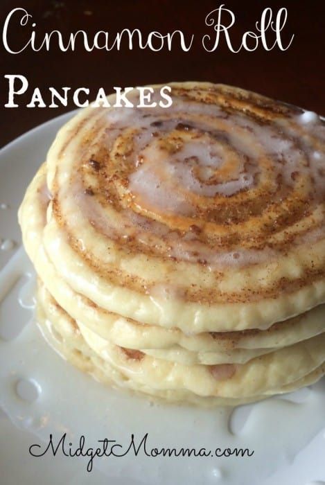 Pancakes With Cream Cheese, Pancakes With Cream, Cinnamon Roll Pancakes Recipe, Yummy Pancake Recipe, Cinnamon Roll Pancakes, Cinnamon Pancakes, Cream Cheese Glaze, Perfect Pancakes, Tasty Pancakes