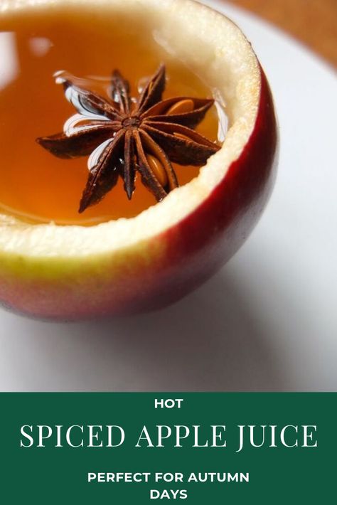 Apple Juice Recipes Baking, Spiced Apple Juice Recipe, Spiced Apple Juice, Hot Apple Juice, Vegan Autumn, Apple Juice Recipe, Ice Cream Recipes Machine, Bobbing For Apples, Cider Recipe