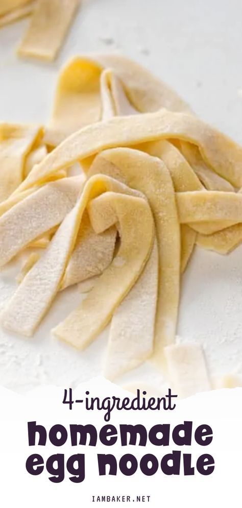 Easy Homemade Noodles, Noodles Homemade, Noodle Recipes Homemade, Egg Noodle Recipes, Homemade Egg Noodles, Homemade Pasta Recipe, Pasta Meals, Homemade Noodles, Pasta Dough