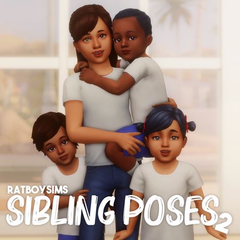 SIBLING POSES 2 - RATBOYSIMS Poses Sims 4, Sims 4 Poses, Twins Posing, Sims 4 Couple Poses, Toddler Poses, Sims 4 Traits, Sims 4 Family, Sibling Poses, Sims 4 Children