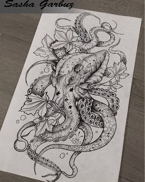 Tattoagem feminina polvo fundo do mar Desenho polvo fundo do mar #desenho#tattoagem Octopus Tattoos Thigh, Kraken Tattoo, Octopus Tattoo Design, Octopus Tattoos, Kunst Tattoos, Tattoo Zeichnungen, Forearm Sleeve Tattoos, Ocean Tattoos, Inspiration Tattoos