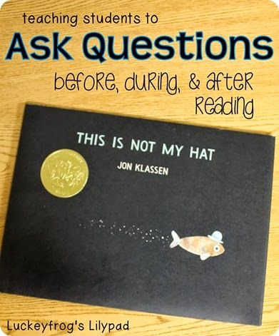 Teaching Students to Ask Questions Before, During, and After Reading with This Is Not My Hat. Great blog post! Reading Comprehension Strategies, Elementary Library, 4th Grade Reading, Teaching Students, Teaching Language Arts, 3rd Grade Reading, Library Lessons, 2nd Grade Reading, First Grade Reading