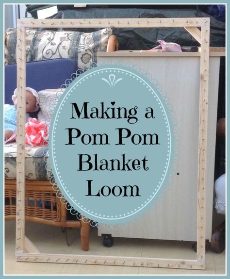 This is a guide about making a pom pom blanket loom. A pom pom blanket is much easier to make if you have a loom for it. Pom Pom Frame, Butterfly Loom, Pom Pom Rugs, Pom Pom Baby Blanket, Pom Pom Diy, Knitting Loom Projects, Loom Blanket, Pompom Blanket, Bobble Blanket