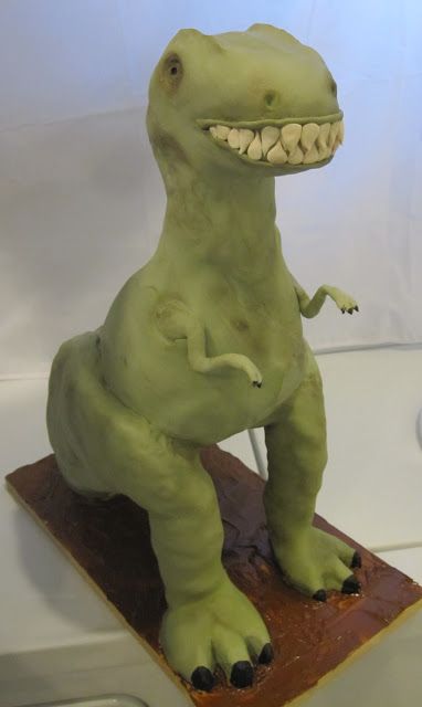 T-Rex Cake 3D Tutorial 3d Dinosaur Cake, Dinosaur Cake Tutorial, T Rex Cake, Cake 3d, Cake Structure, Dragon Cakes, 3d Dinosaur, Cake Templates, Cakes And Cookies