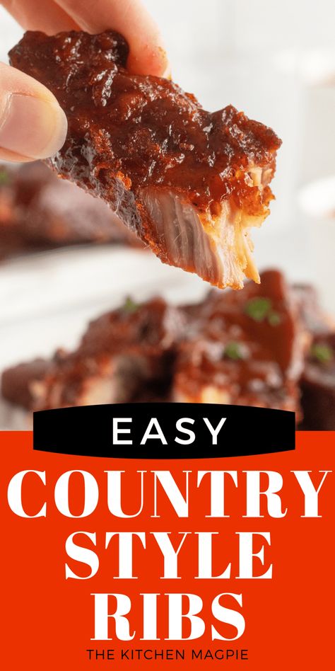 Country Style Ribs - The Kitchen Magpie Oven Cooked Country Style Pork Ribs, Cou Try Style Pork Ribs, Black Angus Country Style Ribs Recipe, Boneless Country Style Pork Ribs In Oven Crock Pot, Pork Loin Country Style Ribs Crock Pot, Oven Baked Country Style Ribs Boneless, Oven Country Style Ribs, Mississippi Country Style Ribs, Country Style Short Ribs