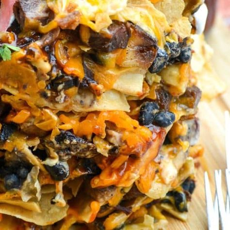 Trash Can Nachos - The Quicker Kitchen Trash Can Nachos Recipe, Trash Can Nachos, Can Nachos, Christmas Trash, Pickled Jalapeño, Smoked Gouda Cheese, Homemade Tortillas, Nachos Recipe, Cheesy Sauce