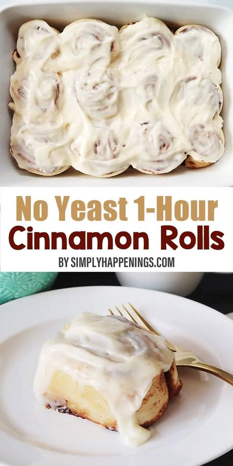 Easy No Yeast Cinnamon Rolls Recipe, Cinnamon Rolls Homemade Cream Cheeses, Healthy Cinnamon Rolls No Yeast, Easy One Hour Cinnamon Rolls, Easy No Yeast Cinnamon Rolls, Apple Cinnamon Rolls No Yeast, Fast Cinnamon Rolls Easy, Non Yeast Cinnamon Rolls, Home Made Cinnamon Rolls Recipe