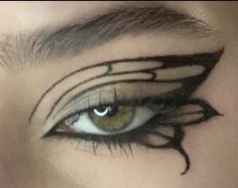 Halloween Lip Makeup, Liner Ideas, Butterfly Eyes, Butterfly Makeup, Eyeliner Ideas, Graphic Makeup, Graphic Eyeliner, Colorful Eye Makeup, Eye Makeup Designs