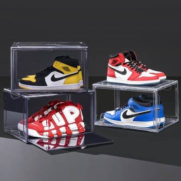 10 Pack Magnetic Clear Shoe Box Transparent Plastic Sneaker - Etsy Shoe Box Organizer, Shoe Box Storage, Shoe Storage Box, Sneaker Storage, Plastic Shoe Boxes, Sneakers Slippers, Acrylic Drawers, Lego Dimensions, Clear Shoes